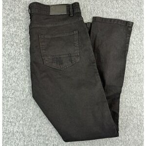 Focus Jeans Black Distressed Moto Biker Jeans Slim Fit 36x32 Stretch Street Wear